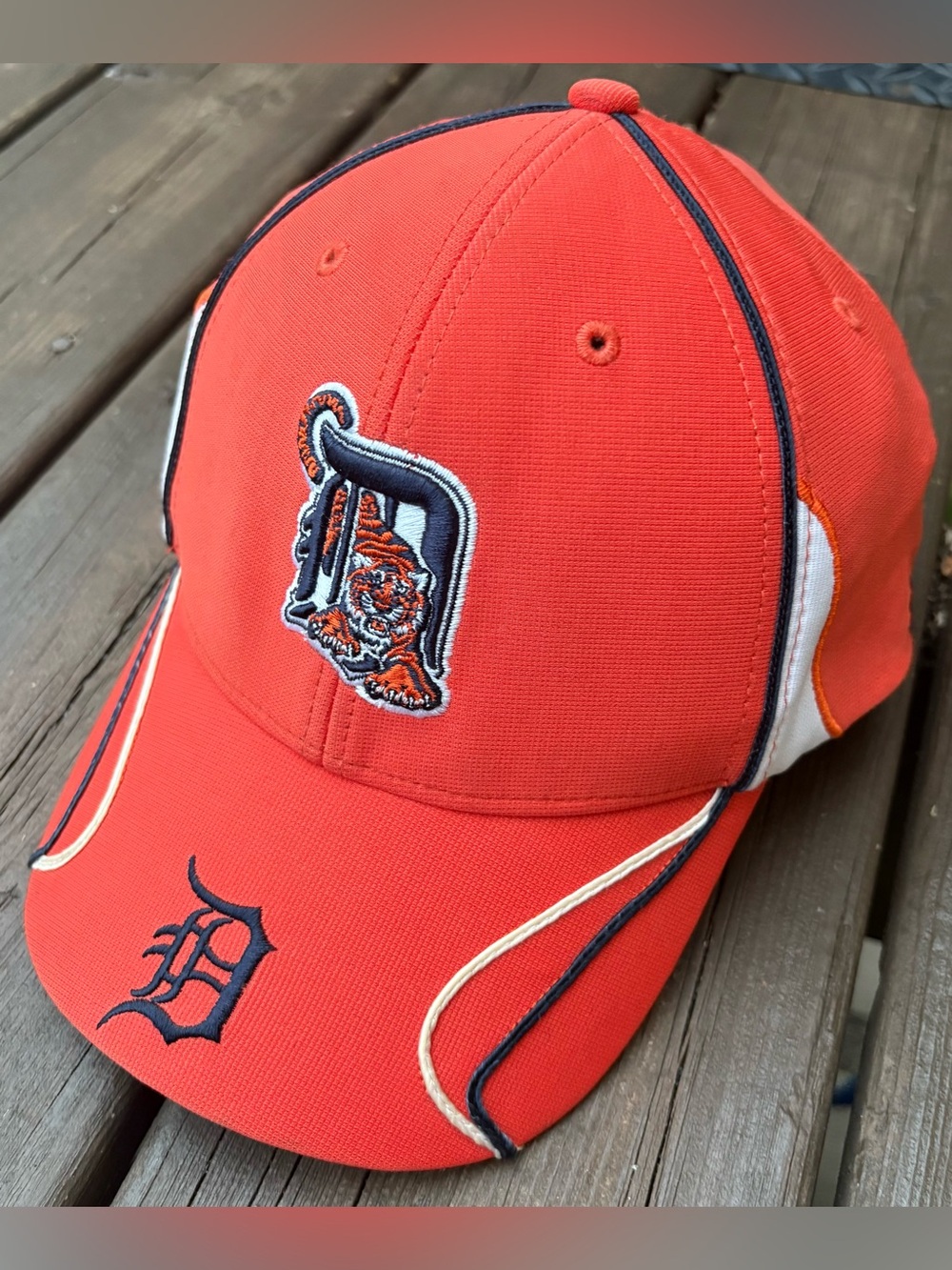 ‘47 Brand Detroit Tigers Orange Embroidered MLB Baseball Strapback Hat OSFA